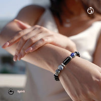 Sagittarius (धनु राशि) Zodiac Black Obsidian & Lapis Lazuli Bracelet