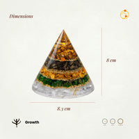 Vastu Conical Dhan Yog Pyramid with Selenite Base