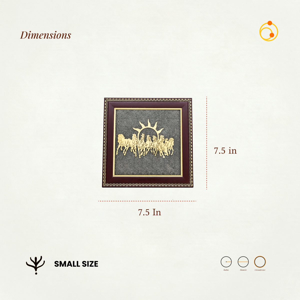 Vastu 7 Horses on Raw Pyrite Frame