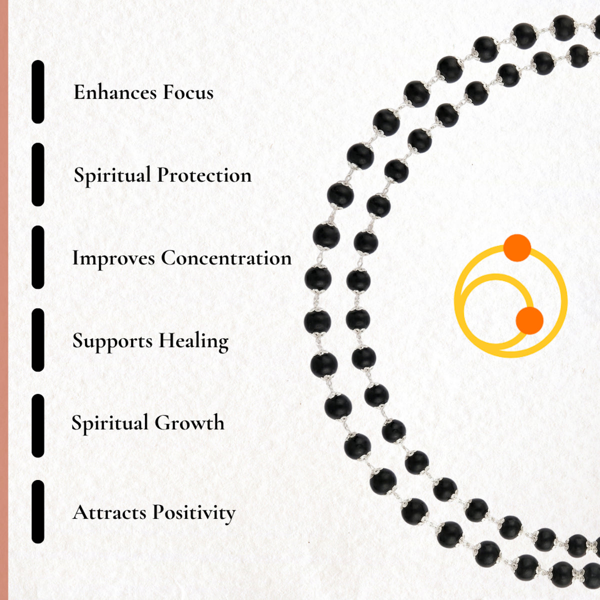 Silver Plated Eternal Karungali Mala - Natural Ebony Wood (Govt. Certified)