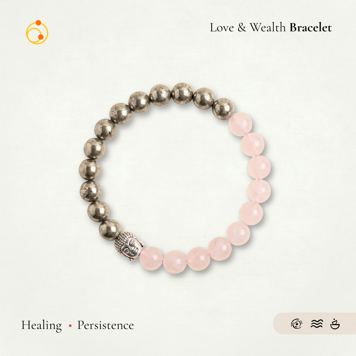 Rose Quartz Love & Pyrite Bracelet