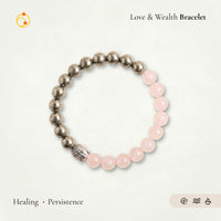 Rose Quartz Love & Pyrite Bracelet