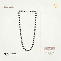 Silver Plated Eternal Karungali Mala - Natural Ebony Wood (Govt. Certified)