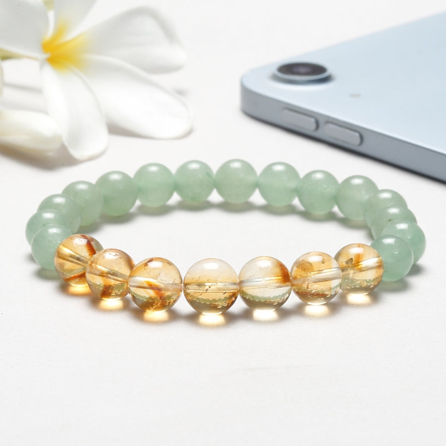 Citrine and Green Aventurine luck bracelet