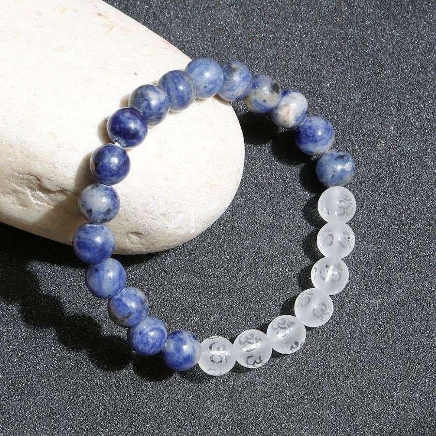 Clear Quartz Sodalite meditation bracelet