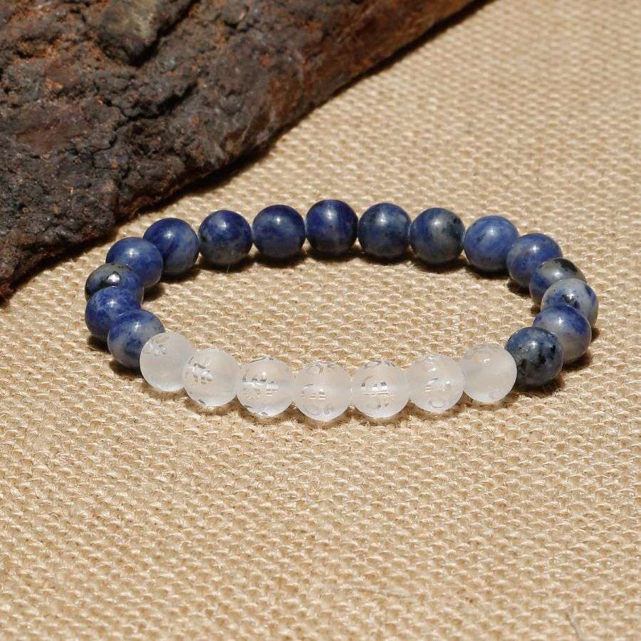 Clear Quartz and Sodalite bracelet