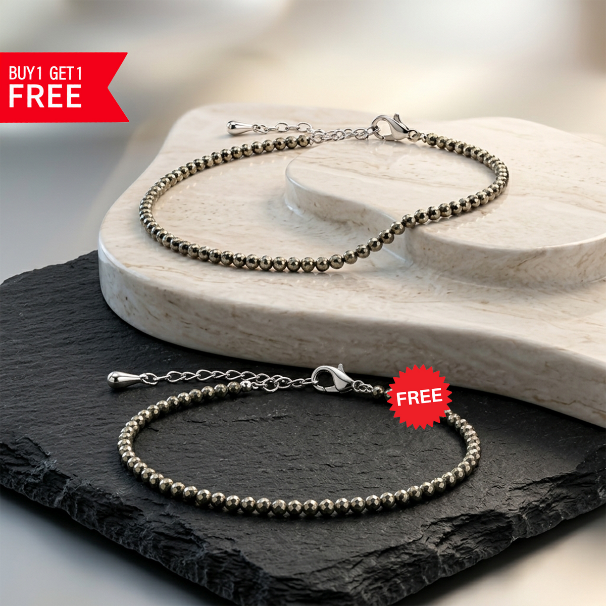 Raw Pyrite Anklet Free With Raw Pyrite Anklet