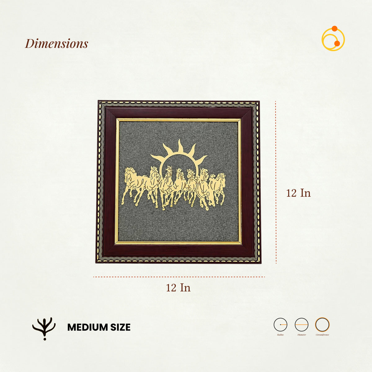 Vastu 7 Horses on Raw Pyrite Frame