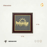 Vastu 7 Horses on Raw Pyrite Frame