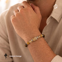 Leo (सिंह राशि) Zodiac Tiger Eye & Citrine Bracelet