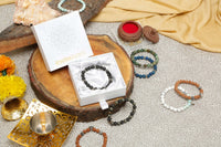 Earth Moon and Sun Balance Bracelet | Moonstone, Sunstone and Earth stone| Natural| Energized|