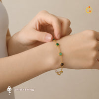 WOMEN'S DHAN YOG METAL BRACELET WITH FREE PYRITE ANKLET