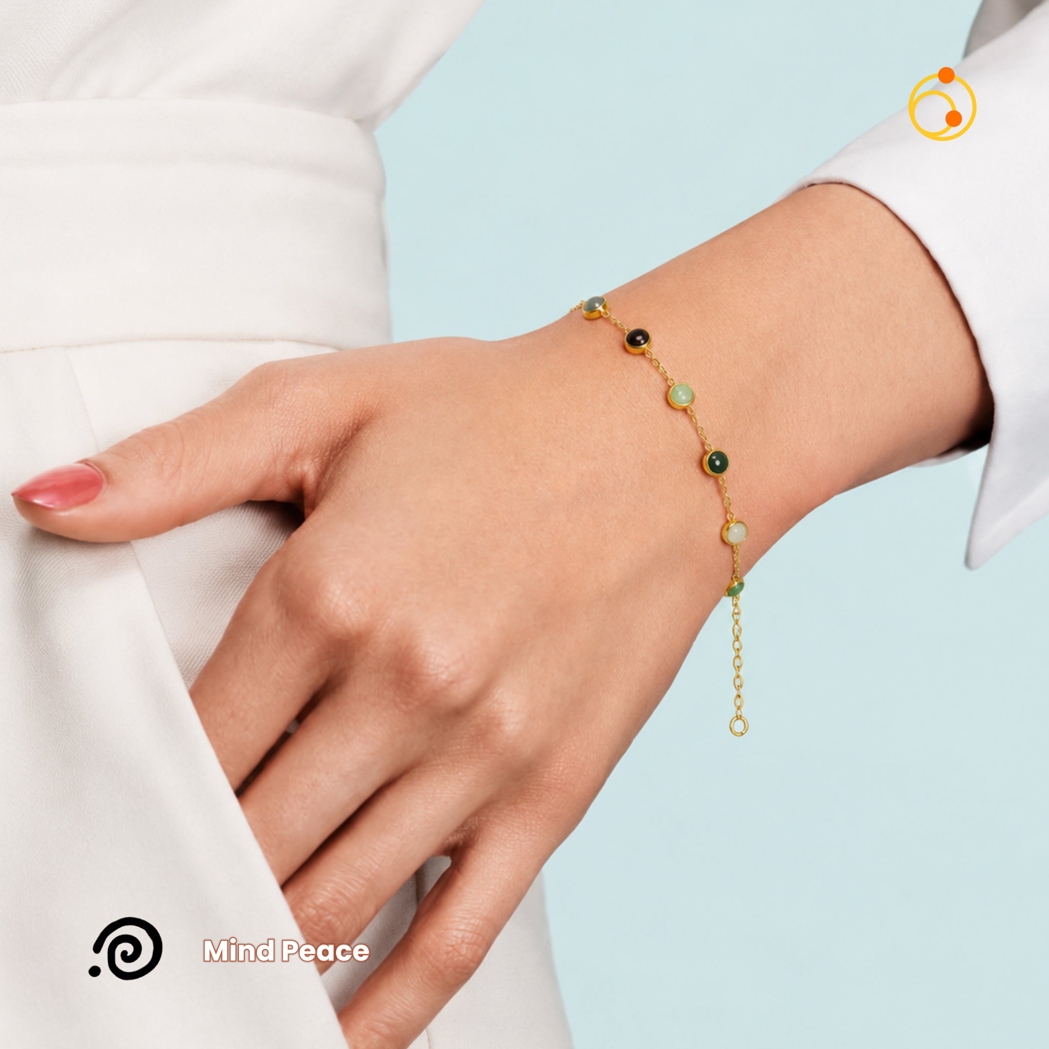 WOMEN'S DHAN YOG METAL BRACELET WITH FREE PYRITE ANKLET