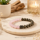 Love And Wealth Bracelet | Rose Quartz| Pyrite| Natural| Energized |