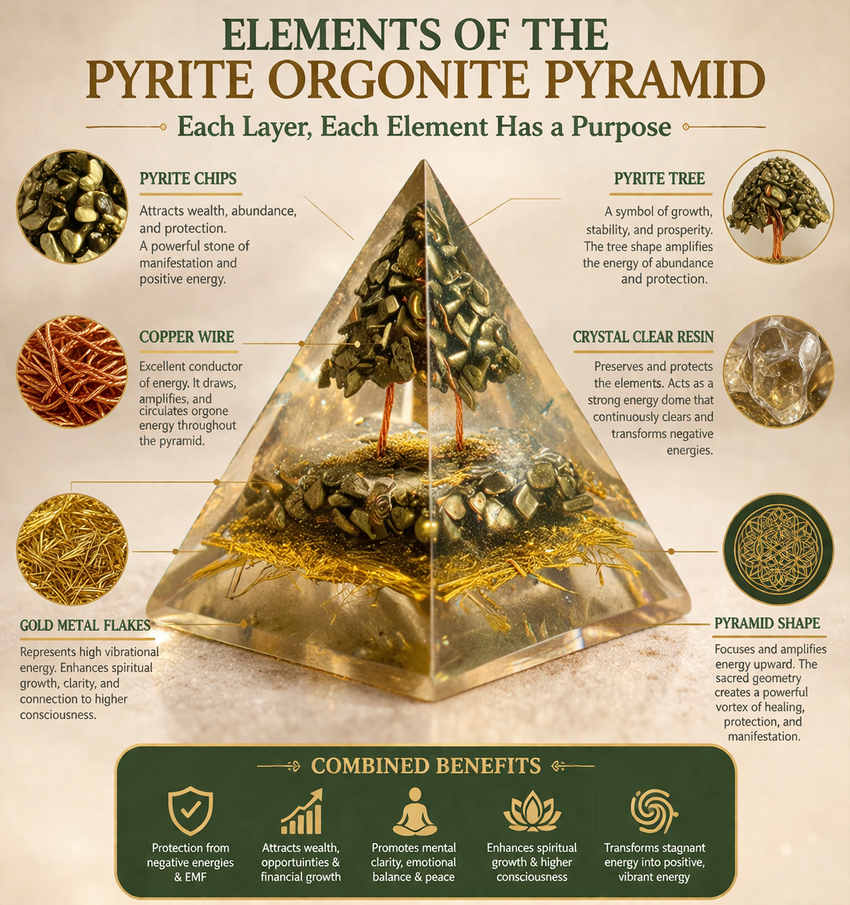 Pyrite Money Magnet Pyramid