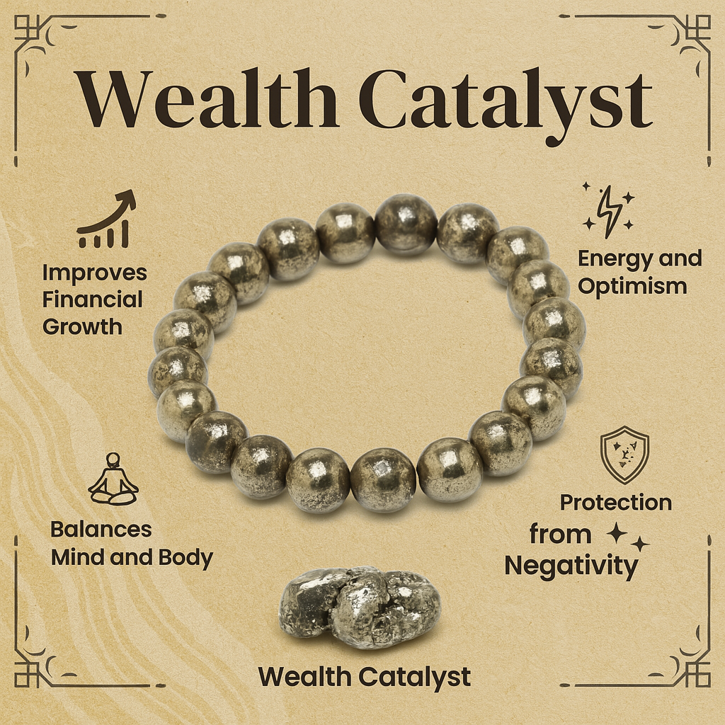 Wealth Catalyst Raw Pyrite Bracelet| Uncoated| Pure| Energized|