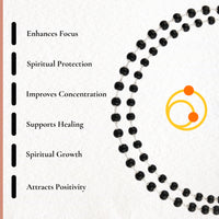 Silver Plated Eternal Karungali Mala - Natural Ebony Wood (Govt. Certified)
