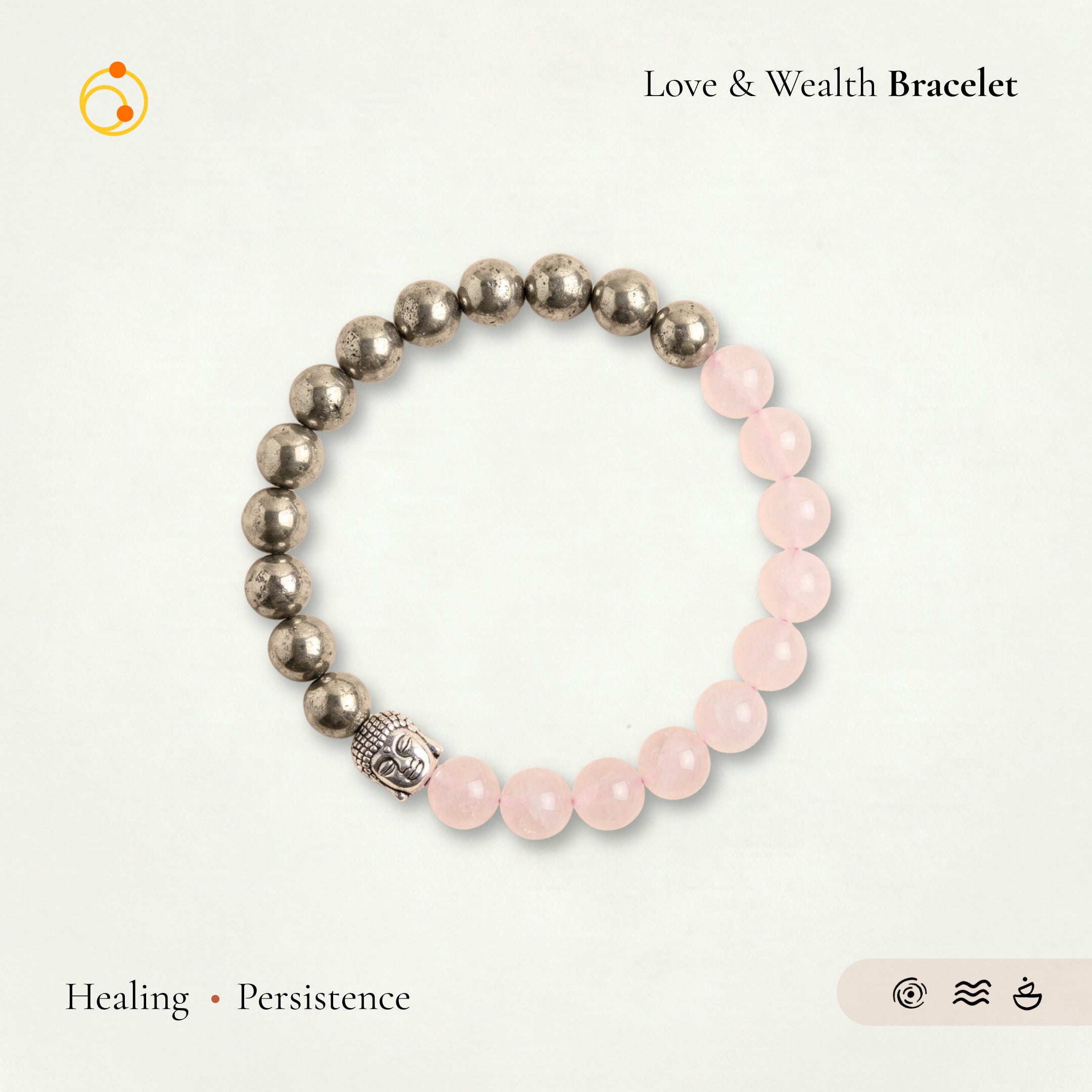 Rose Quartz Love & Pyrite Bracelet