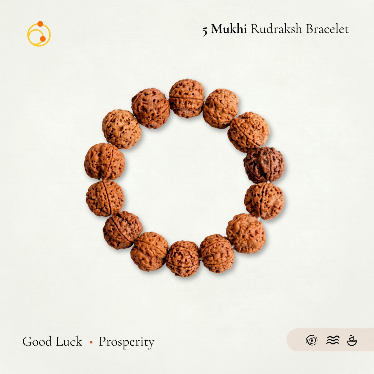 5 Mukhi Rudraksha (Nepali) Bracelet