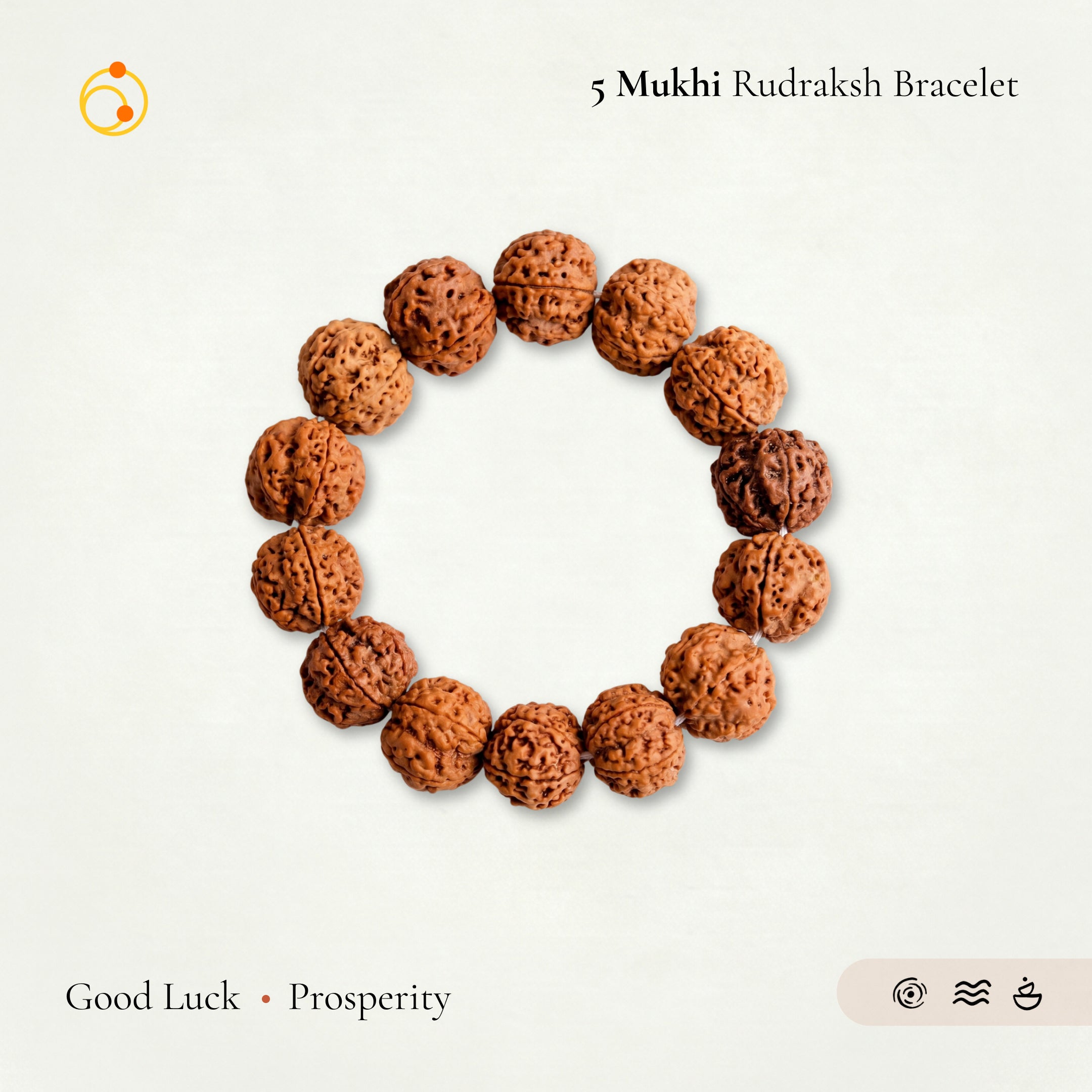 5 Mukhi Rudraksha (Nepali) Bracelet