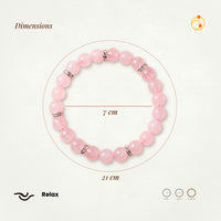 ROSE QUARTZ BRACELET WITH FREE RAW PYRITE ANKLET