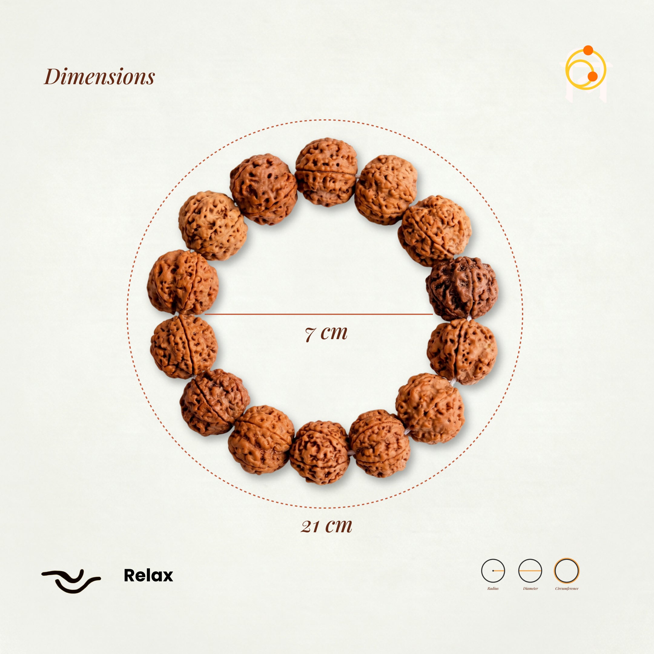 5 Mukhi Rudraksha (Nepali) Bracelet