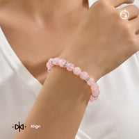 Love Rose Quartz Bracelet with Design Filler