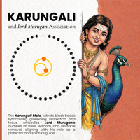 Silver Plated Eternal Karungali Mala - Natural Ebony Wood (Govt. Certified)