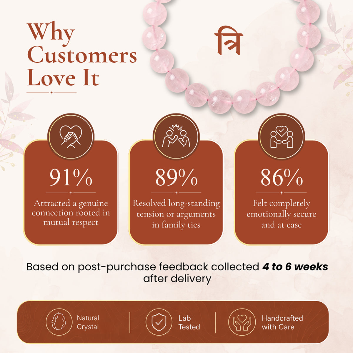 Love's Embrace Rose Quartz Bracelet