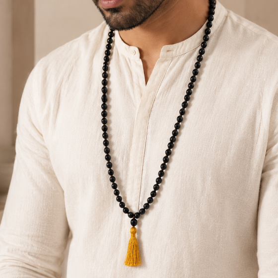 Creates calm during spiritual practice