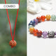Inner Radiance Ritual Combo |5-Mukhi Ruraksha + 7-Chakra bracelet | Natural | Energized