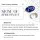 Meditation Bracelet | Aum Engraved Clear quartz and Sodalite | Natural | Energized |