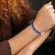 Meditation Bracelet | Aum Engraved Clear quartz and Sodalite | Natural | Energized |