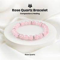 Love Rose Quartz Bracelet with Design Filler