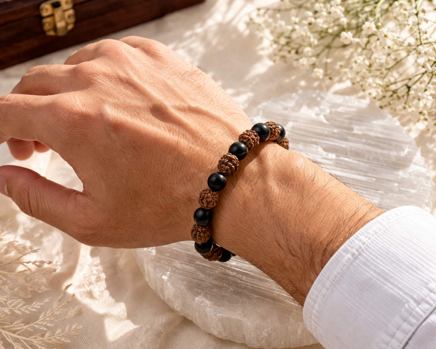 Karungali Rudraksha Bracelet