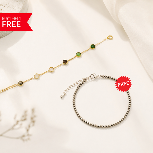 Women's Dhan Yog Metal Bracelet With Free Pyrite Anklet