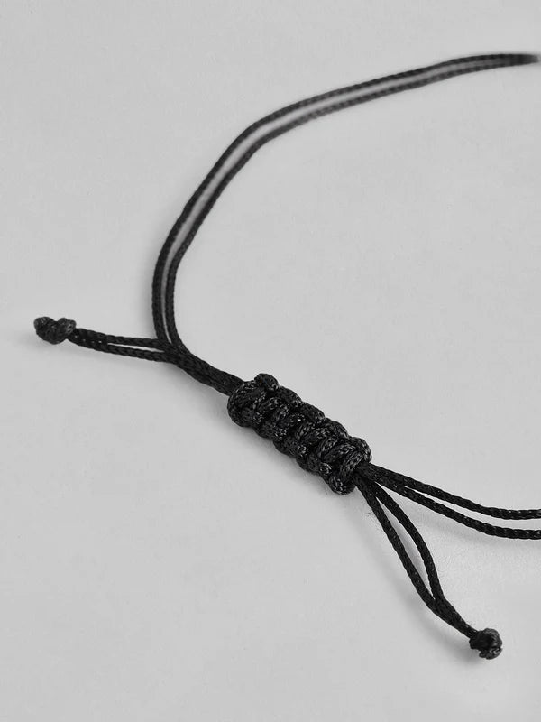 Sterling Silver Beads Evil Eye Black Thread Anklet lock