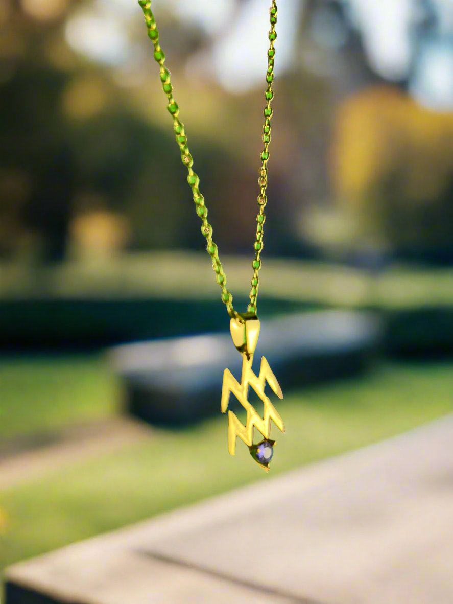 Aquarius Zodiac Pendant