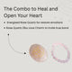 Heart Harmony Combo | Rose Quartz Bracelet + Charm | Energized | Natural |
